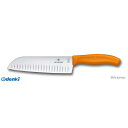 ビクトリノックス VICTORINOX #6.8526.17L9E 三徳プラスオレンジ17cm #6.8526.17L9E FC三徳包丁プラス ビクトリノックス三徳包丁プラス【キャンセル不可】(4)