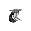 ハンマーキャスター 415E-U40 E型 自在SP付 ゴム車40mm 415E-U40B 125-3824【キャンセル不可】 415E-U40-BAR01 E...