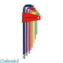 PBスイス 212LH-10RB ボール付ロング六角棒レンチ9本セット レインボー パックナシ 212LH10RB