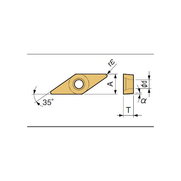 京セラ VBGT160402L-Y TN60 旋削用チップ　TN60　CMT 10個入 V VBGT160402LYTN60 【キャンセル不可】 2