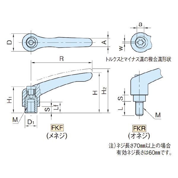 イマオコーポレーション IMAO FKR16X70-BR クランプレバー FKR16X70BR