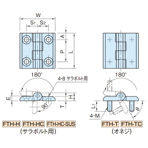 イマオコーポレーションメーカーお問い合わせ：0575-32-2239●寸法W（mm）：60●寸法L（mm）：60●寸法S1（mm）：18●寸法S2（mm）：18●寸法P（mm）：36●寸法H（mm）：15●寸法T（mm）：8●寸法E（mm）：8.5●寸法A（mm）：12●寸法M：M8×1.25●寸法L1（mm）：14●寸法θ：約70°●質量（g）：200●オネジ●本体材質：亜鉛ダイカスト（ZDC1）●本体処理：黒色塗装●ピン材質：SUS304●オネジ材質：SUS304類似商品はこちらイマオコーポレーション IMAO FTH6065,687円イマオコーポレーション IMAO FTH6063,278円イマオコーポレーション IMAO FTH6064,141円イマオコーポレーション IMAO FTH6066,749円イマオコーポレーション IMAO FTH9065,687円イマオコーポレーション IMAO FTH4043,471円イマオコーポレーション IMAO FTH5054,527円イマオコーポレーション IMAO FTH7655,108円イマオコーポレーション IMAO FTH9065,976円イマオコーポレーション IMAO FTH4042,505円イマオコーポレーション IMAO FTH4042,987円イマオコーポレーション IMAO FTH5053,278円　