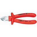 【即納在庫品】「直送」クニペックス KNIPEX 7007-160 絶縁斜ニッパー1000V 輸入 工具 7007160