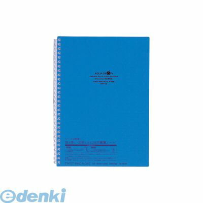 リヒトラブ LIHIT LAB. N-1608-8 AQUA DROPs ツイストリング・ノート セミB5・S型 29穴 8青【1冊】 4903419325022 ツイストノート