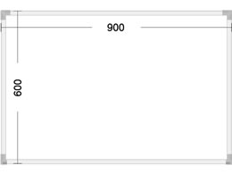 サンケーキコム EWS-90B ホワイトボード無地 中国製900X600 EWS90B