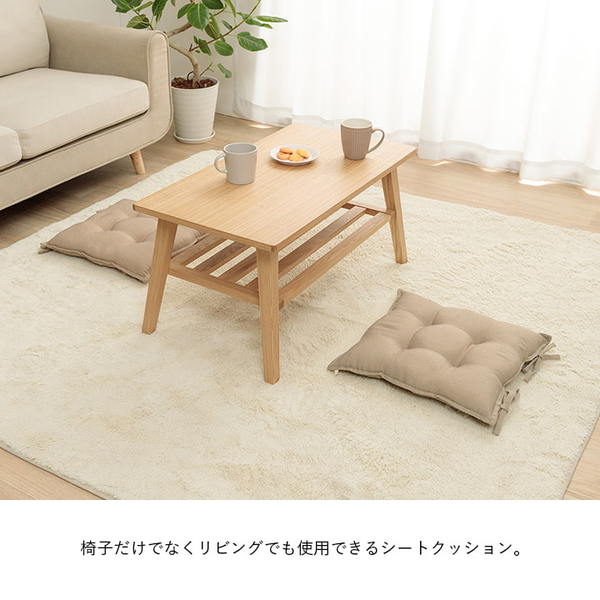 直送・代引不可 椅子 クッション 約43×43cm ブラウン 単品 シート 無地 日本製 手洗い可 インテリア雑貨 生活雑貨 リビング【代引不可】 別商品の同時注文不可 [3]