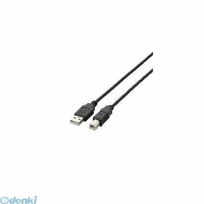 쥳 ELECOM U2C-BN10BK USB2.0֥ 1.0mͥʬ U2CBN10BK ֥å 1m A-B Ρޥ ѥյ