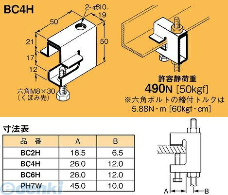 翌日出荷 ネグロス電工 BC4H 吊り金具 吊りボルト用支持金具