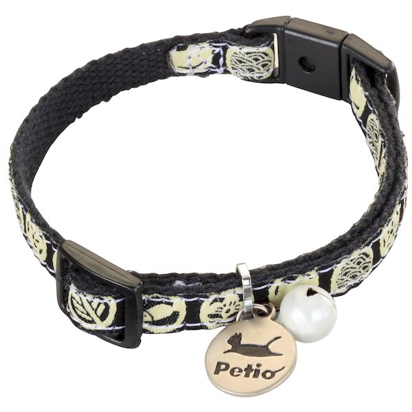 ペティオ W55989 猫小町カラー 猫模様 ブラック