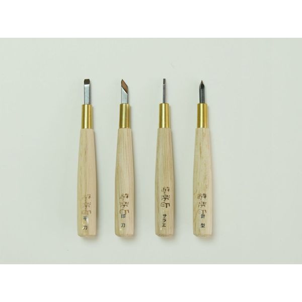 【11/25限定!抽選で最大100%ポイントバック】道刃物工業 81001104 木柄てん刻刀 平型 4mm