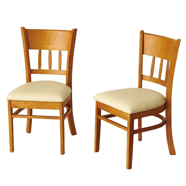 クロシオ 4119 直送 代引不可・他メーカー同梱不可 ダイニングチェアー2脚組マーチライトブラウン