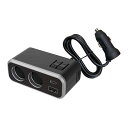 カシムラ KX-244 2連セパレートソケット PD30W / リバーシブルUSB レインボーライト付き KX244