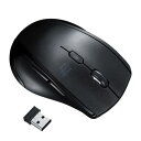 サンワサプライ MA-WBL164BK 静音ワイヤレスブルーLEDマウス 5ボタン・左手用 MAWBL164BK(2)