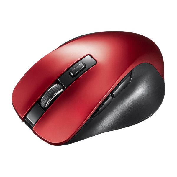 (LINEクーポン有)サンワサプライ MA-BB518R BluetoothブルーLEDマウス 5ボタン MABB518R