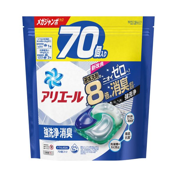 P＆G 4987176194763 アリエールジェルボール4D つめかえ用70個