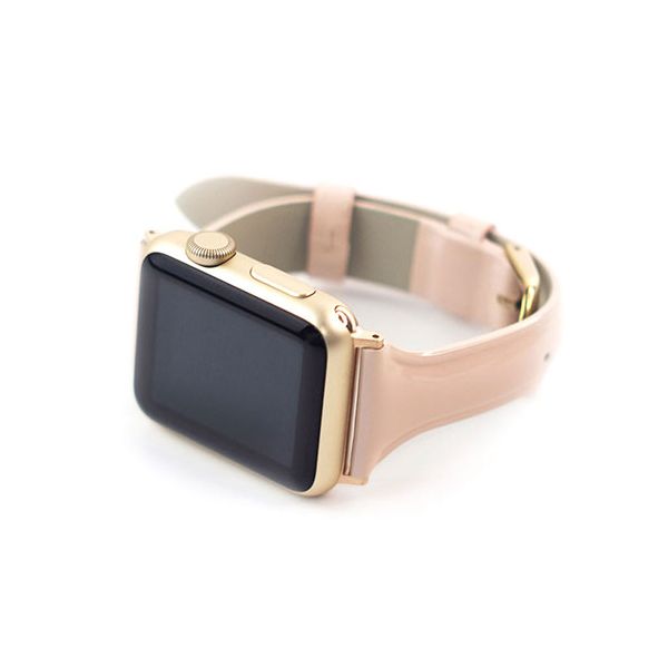 【個数：1個】WP23095AWPK 直送 代引不可・他メーカー同梱不可 WEARPLANET Slim Line 本革 エナメルバンド for Apple Watch 45／44／42mm ティックルドピンク