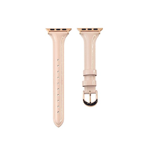 【個数：1個】WP23095AWPK 直送 代引不可・他メーカー同梱不可 WEARPLANET Slim Line 本革 エナメルバンド for Apple Watch 45／44／42mm ティックルドピンク