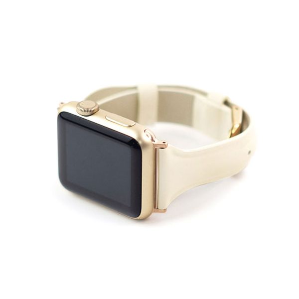 WP23099AWWH 直送 代引不可・他メーカー同梱不可 WEARPLANET Slim Line 本革 エナメルバンド for Apple Watch 41／40／38mm アンティークホワイト