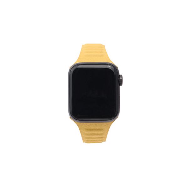 WP23194AWYL 直送 代引不可・他メーカー同梱不可 WEARPLANET Slim Line マグネットリンクバンド for Apple Watch 45／44／42mm Chrome Yellow