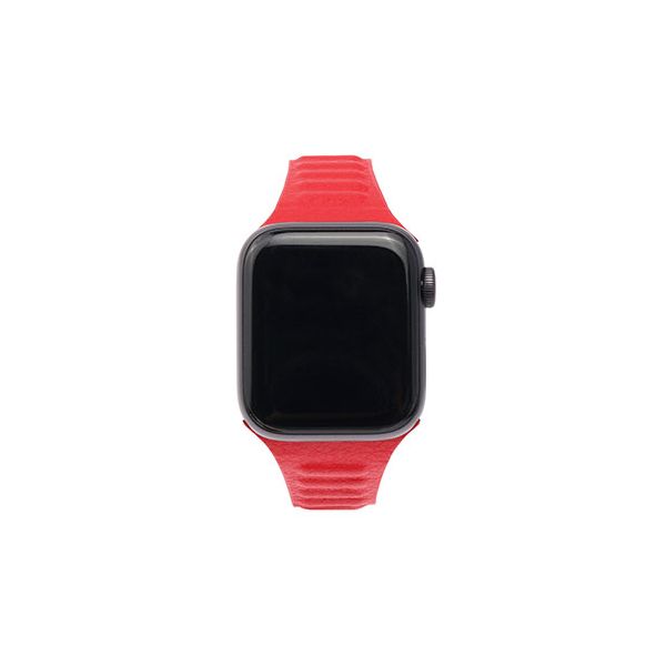 WP23196AWRD 直送 代引不可・他メーカー同梱不可 WEARPLANET Slim Line マグネットリンクバンド for Apple Watch 45／44／42mm Lips Red