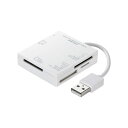 【個数：1個】ADR-ML15WNX5 直送 代引不可・他メーカー同梱不可 5個セット サンワサプライ USB2．0 カードリーダー 4スロット ホワイト..