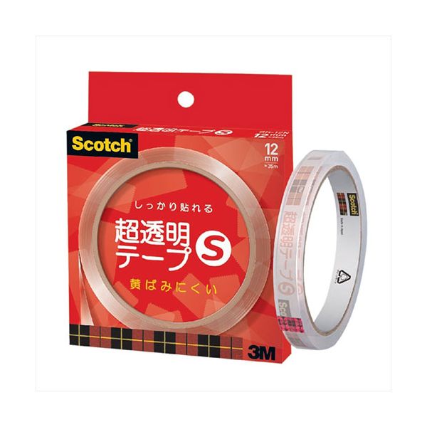 【個数：1個】3M-BH-12NX20 直送 代引不可・他メーカー同梱不可 20個セット 3M Scotch スコッチ 超透明テープS 紙箱入 12mm幅 3MBH12NX20