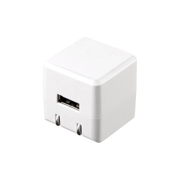 【個数：1個】ACA-IP70WX5 直送 代引不可・他メーカー同梱不可 5個セット サンワサプライ キューブ型USB充電器 1A・高耐久タイプ・ホワイト ACAIP70WX5
