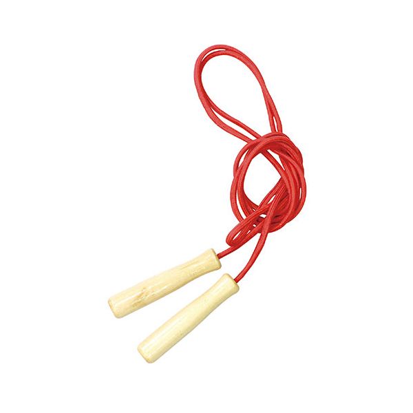 【個数:1個】ATC4959X10 直送 代引不可・他メーカー同梱不可 10個セット ARTEC 彩り木柄なわとび 赤 袋付き