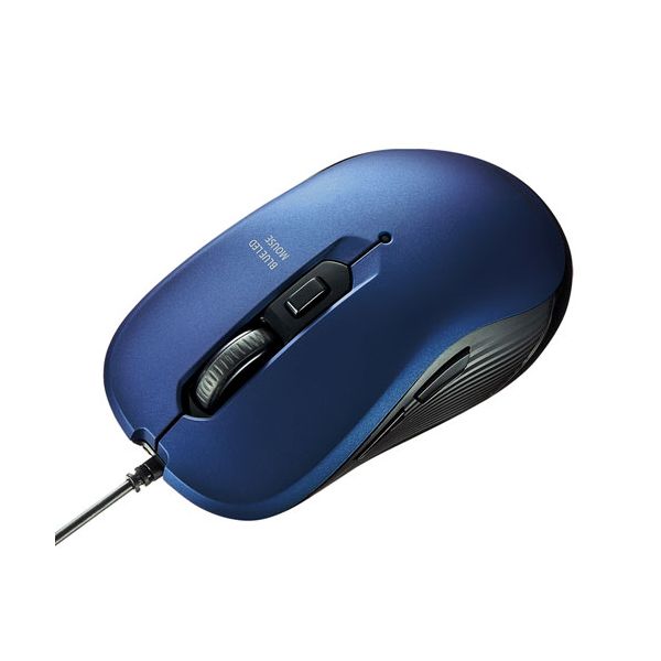 【個数:1個】MA-BL114BLX5 直送 代引不可・他メーカー同梱不可 5個セット サンワサプライ 有線ブルーLEDマウス MABL114BLX5