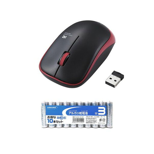 【個数:1個】M-IR07DRKRD+HDLR6/1.5V10P 直送 代引不可・他メーカー同梱不可 エレコム IRマウス/ENELOシリーズ/無線/3ボタン/省電力/抗菌/レッド + アルカリ乾電池 単3形10本パックセット MIR07DRKRD+HDLR6/1.5V10P 【個数:1個】M-IR07DRKRD+HDLR6/1.5V10P 直送 代引不可・他メーカー同梱不可 エレコム IRマウス/ENELOシリーズ/無線/3ボタン/省電力/抗菌/レッド + アルカリ乾電池 単3形10本パックセット MIR07DRKRD+HDLR6/1.5V10P