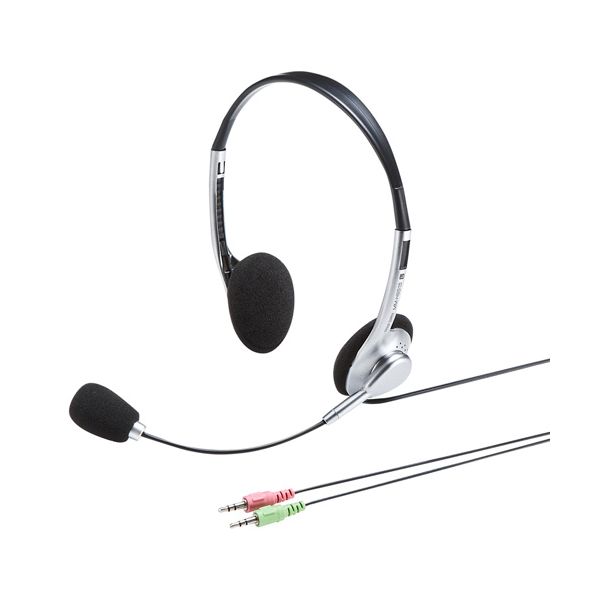 【個数:1個】MM-HS515SVNX5 直送 代引不可・他メーカー同梱不可 5個セット サンワサプライ マルチメディアPCヘッドセット MMHS515SVNX5