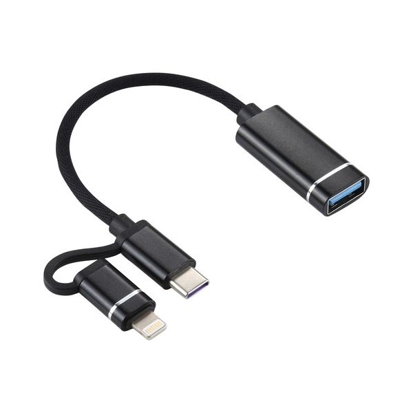【個数:1個】OTG2IN1C-BKX5 直送 代引不可・他メーカー同梱不可 5個セット 日本トラストテクノロジー OTG 2IN1ケーブル OTG2IN1CBKX5