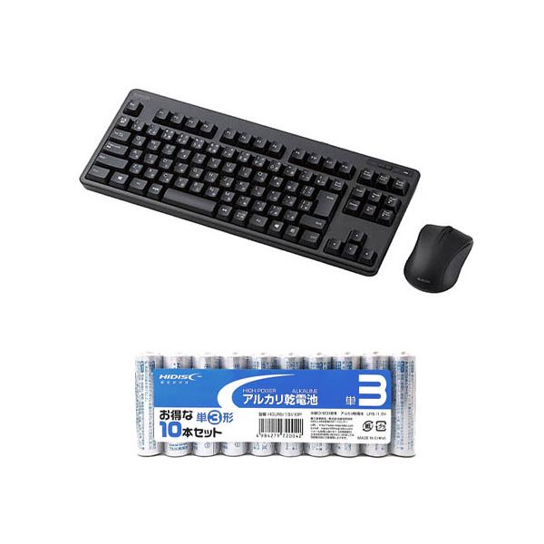 【個数：1個】TK-FDM105MBK+HDLR6/1.5V10P 直送 代引不可・他メーカー同梱不可 エレコム 無線キーボー..