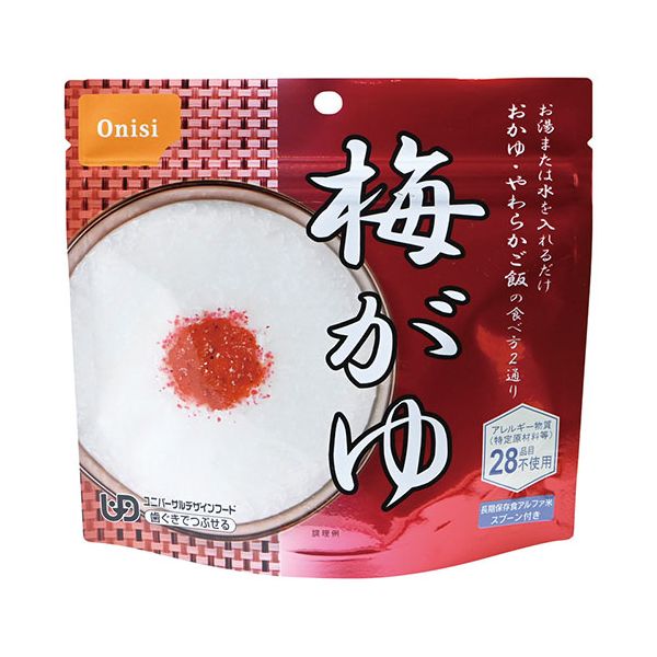 【個数：1個】22544302 直送 代引不可・他メーカー同梱不可 尾西 梅がゆ アルファ米