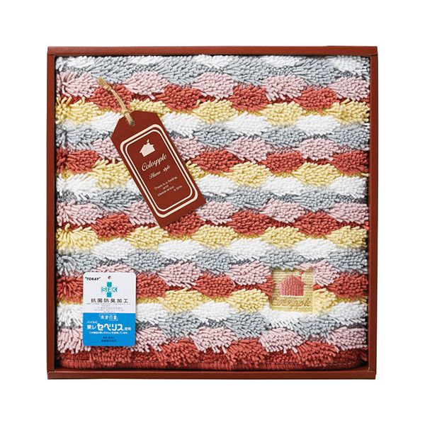 【個数：1個】22518410 直送 代引不可・他メーカー同梱不可 からっぷる ワイドバスマット レッド