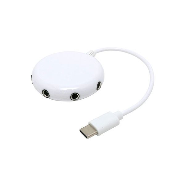 【個数：1個】AAC-SPC5/WH 直送 代引不可・他メーカー同梱不可 ミヨシ 5分配ステレオプラグ Type−C変換 ホワイト AACSPC5/WH