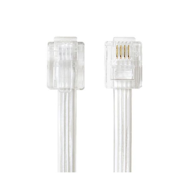 【個数：1個】DC-410/WH 直送 代引不可・他メーカー同梱不可 ミヨシ 電話機コード 6極4芯 10m 白 DC410/WH