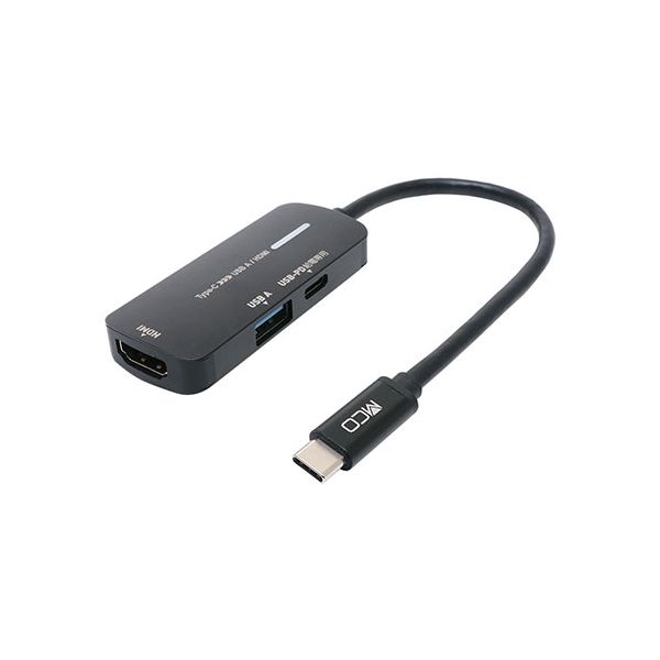 【個数：1個】USA-PHA1 直送 代引不可・他メーカー同梱不可 ミヨシ PD対応 USB C to A and HDMI変換アダプタ USAPHA1