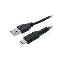 【個数:1個】USB-YCA15/BK 直送 代引不可・他メーカー同梱不可 ミヨシ シリコンUSB2.0ケーブル AtoC 1.5m ブラック USBYCA15/BK(2)