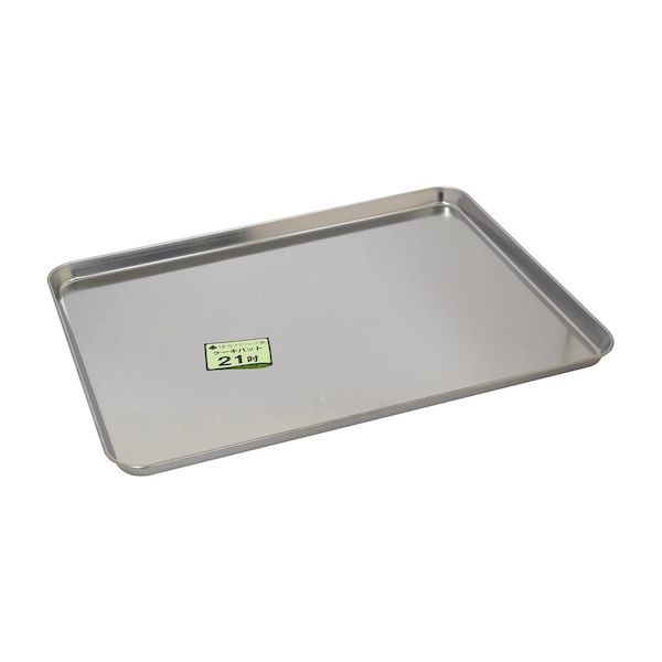 【個数：1個】4971142404307 直送 代引不可・他メーカー同梱不可 ウルシヤマ金属工業 浅型バット ケーキバット 21吋 535X397X22MM