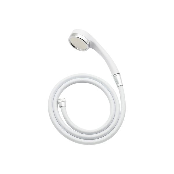 カクダイ GA-FH030 GAONA ガオナ シャワーヘッドとホースのセット 節水 大型 【シャワー穴0.3mm 肌触り・浴び心地やわらか ホワイト】 GAF...