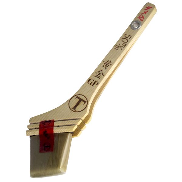 大塚刷毛製造 1035510050 黄金GP 刷毛 ダメ込み用 筋違 赤 50mm