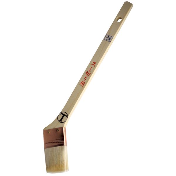 大塚刷毛製造 1040360003 隅切用 刷毛 銅巻 筋違 白 10号