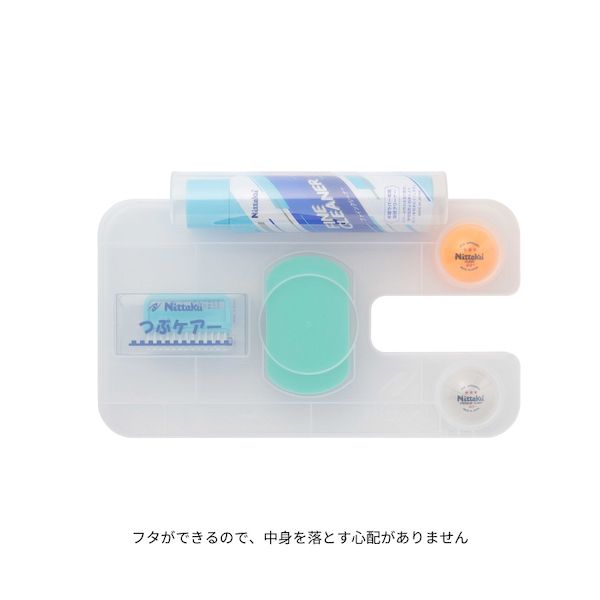 測定器・工具のイーデンキの(LINEクーポン有)ニッタク Nittaku 4975984078559 NK−7226 カラーロゴケース ミントグリーン｜アングル3