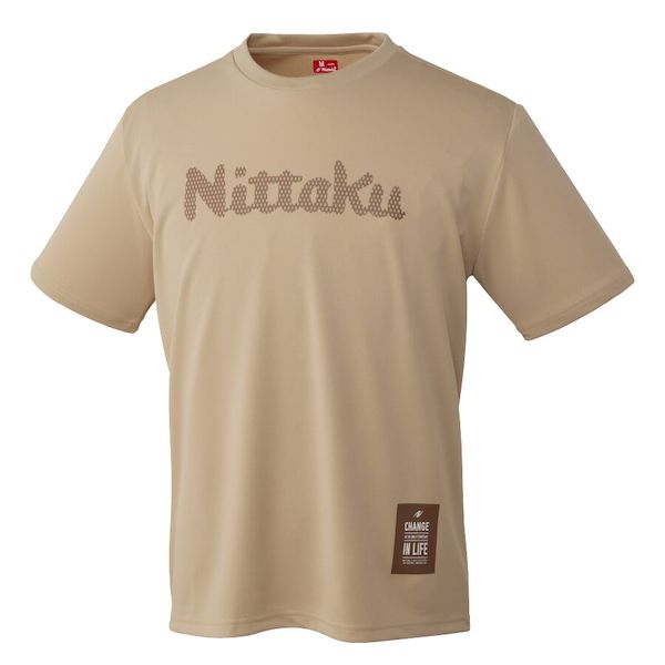 ニッタク Nittaku 4975984409117 NX−2015 ニッタクドット Tシャツ ベージュ サイズ：S