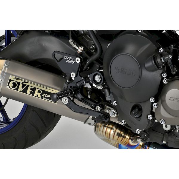 OVER Racing 51-451-01B バックステップ 4ポジション ブラック MT−09 17−20 5145101B