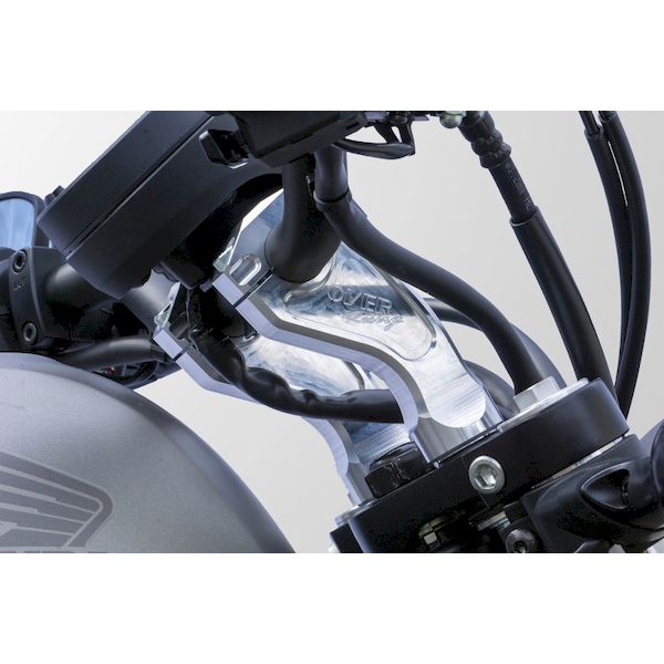 【11/25限定！抽選で最大100％ポイントバック】OVER Racing 55-13-01 ハンドルライザー シルバー Rebel250 17− ／500 17− 551301