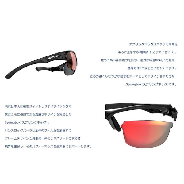 (LINEクーポン有)YAMAMOTO 3326000621005 SWANS サングラス L−SPB−0411 イエロー SPRINGBOK シリーズ用スペアレンズ