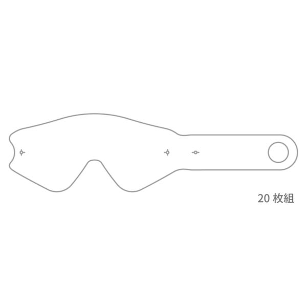 (LINEクーポン有)YAMAMOTO 5435000100000 SWANS バイク用 ダート・モトクロスゴーグル RUSH スペアレンズ THINティアオフ 20枚組 クリア