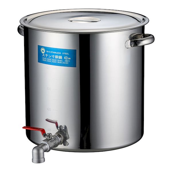 EZV0305 SA18−8蛇口付寸胴 目盛付 42cm 25A1インチ